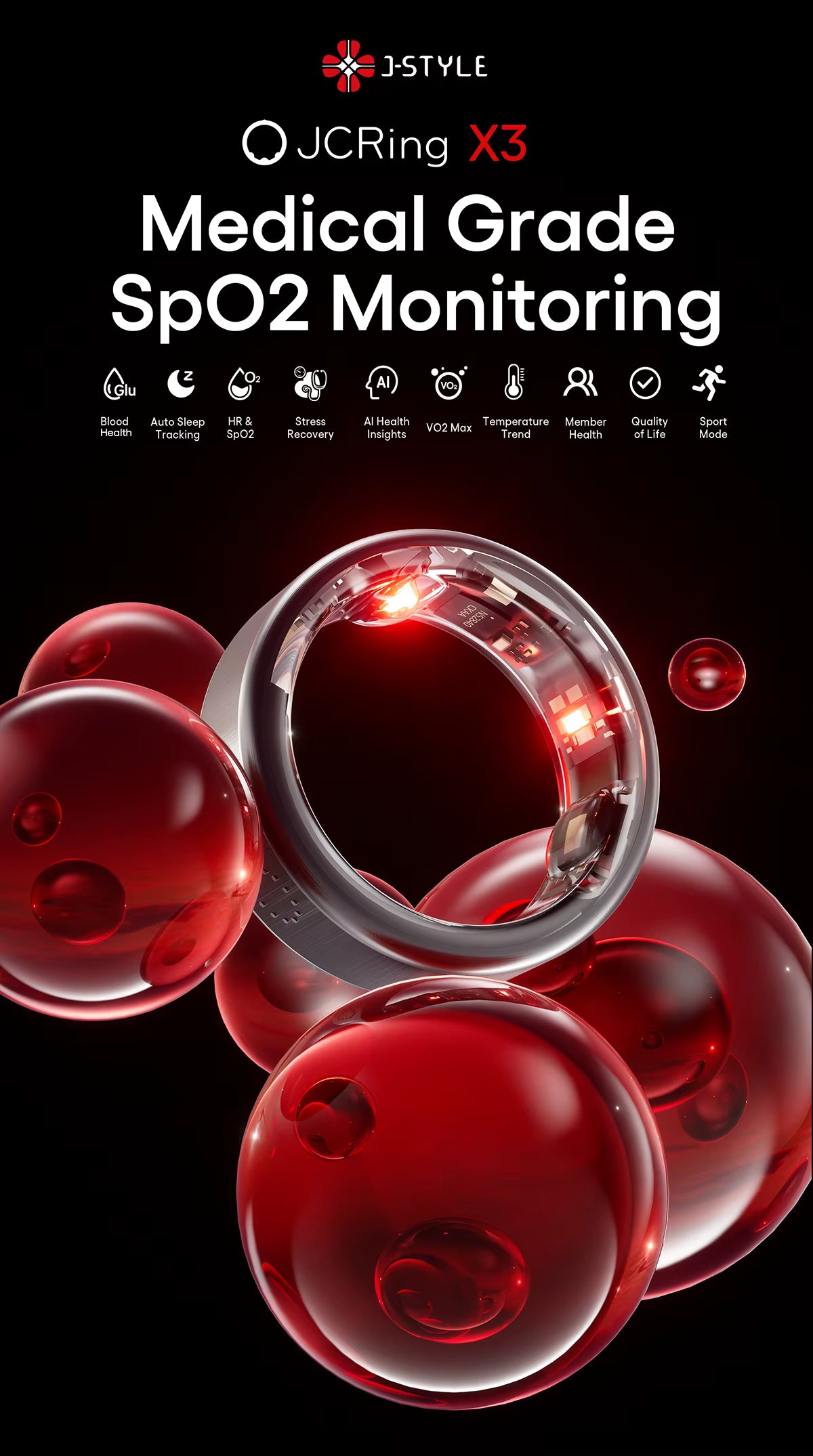 JCRing X3B Smart Ring