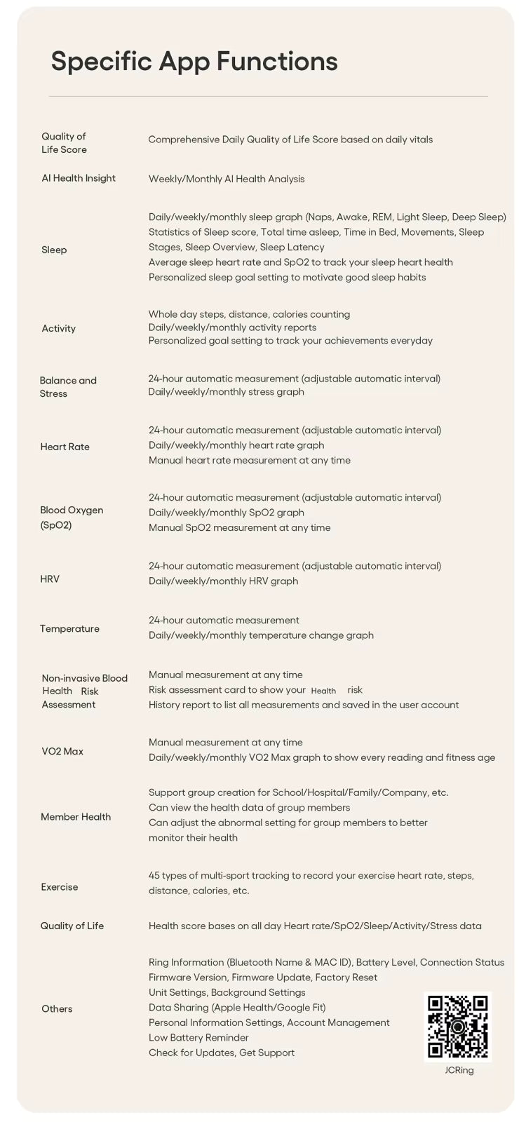 JCRing X6B Smart Ring